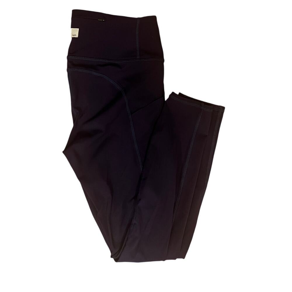 Vuori Stride Navy Cropped Performance Yoga Pants Leggings Size Small
